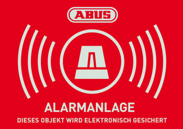 Warnaufkleber Alarm mit ABUS Logo 74 x 52,5 mm (klein) 