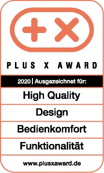 Plus X Award 2020: High Quality, Design, Bedienkomfort, Funktionalität